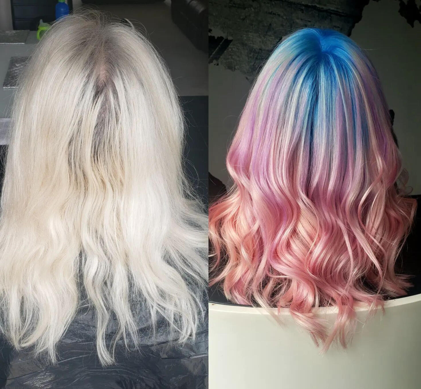 hair colour, curls